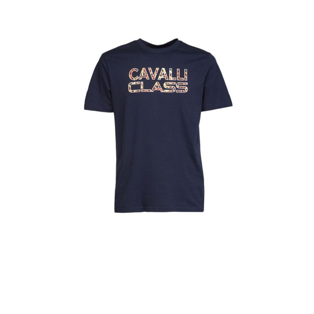Cavalli Class  Logo Animal Print Fashion T-Shirt-